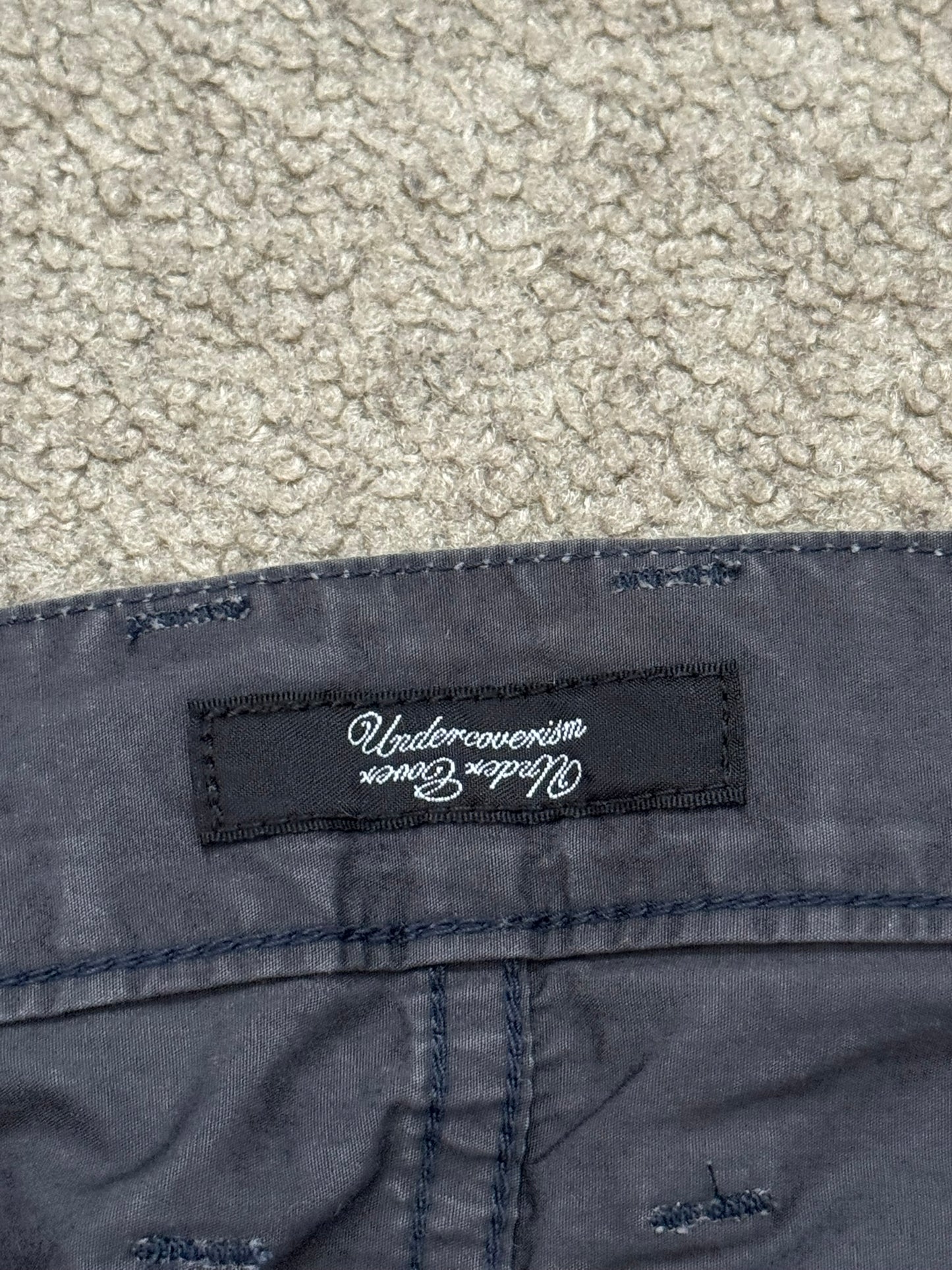 FW08 Undercover Paneled Lightning Bolt Leather Patch Jeans