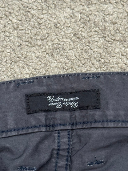 FW08 Undercover Paneled Lightning Bolt Leather Patch Jeans