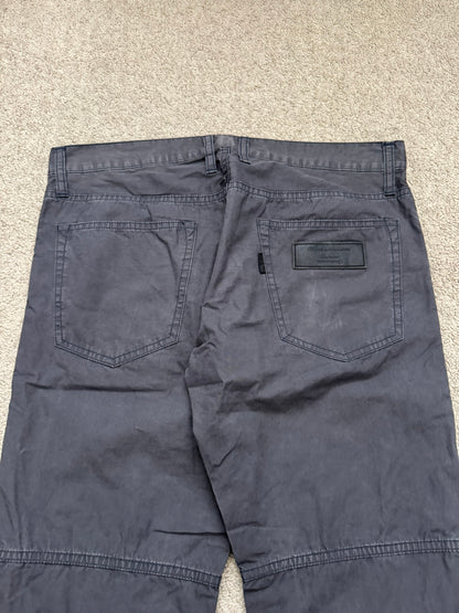 FW08 Undercover Paneled Lightning Bolt Leather Patch Jeans