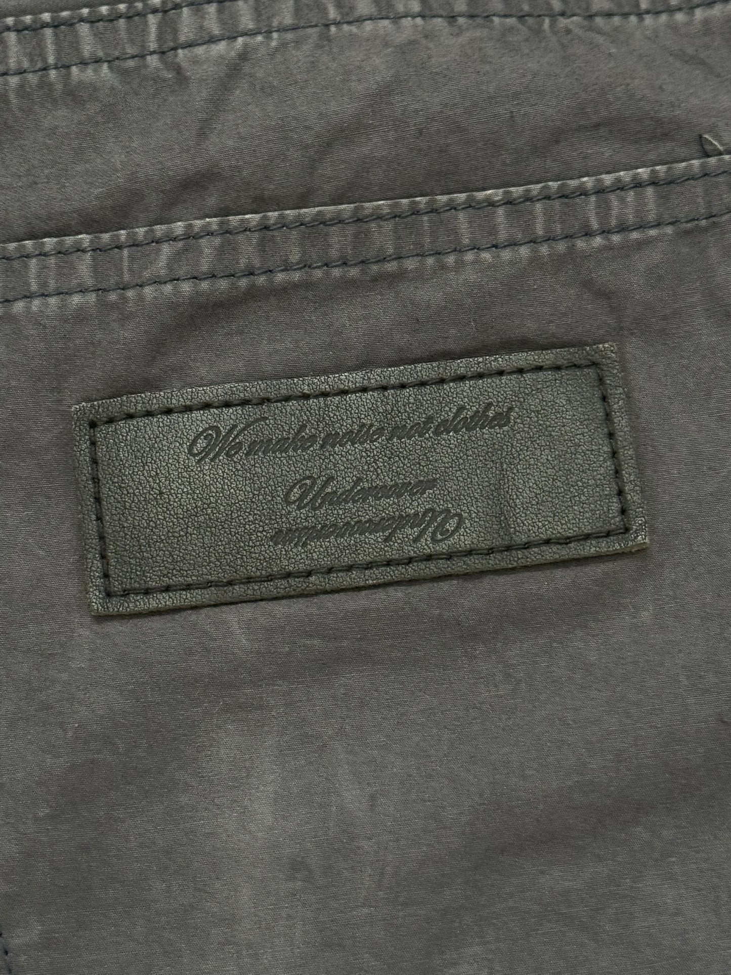FW08 Undercover Paneled Lightning Bolt Leather Patch Jeans