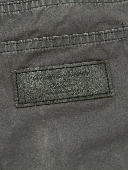 FW08 Undercover Paneled Lightning Bolt Leather Patch Jeans