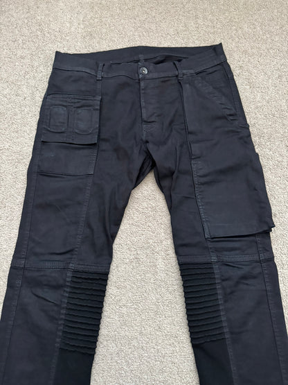 FW14 Rick Owens DRKSHDW Black Memphis Cut Biker Denim Jeans