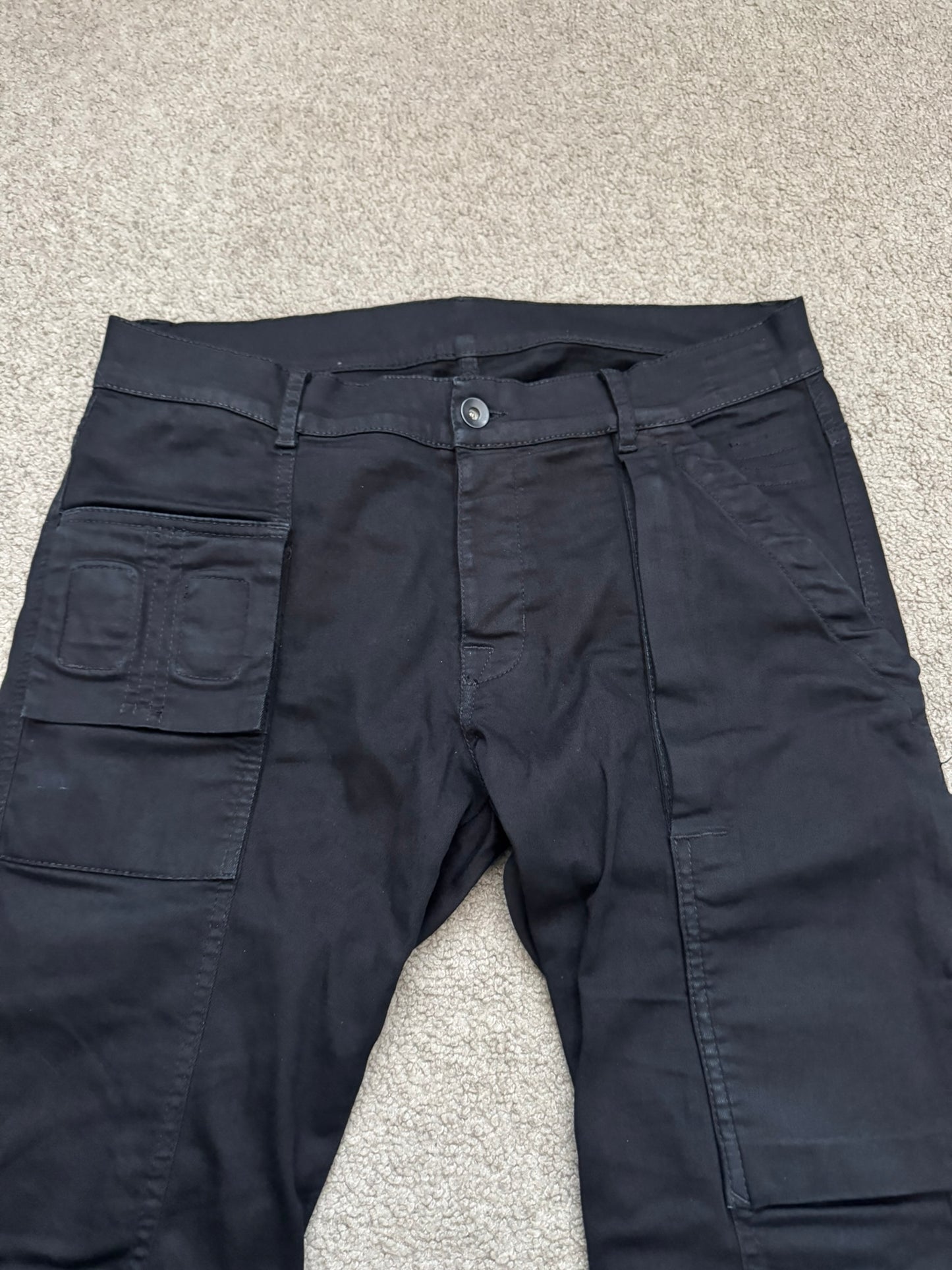 FW14 Rick Owens DRKSHDW Black Memphis Cut Biker Denim Jeans