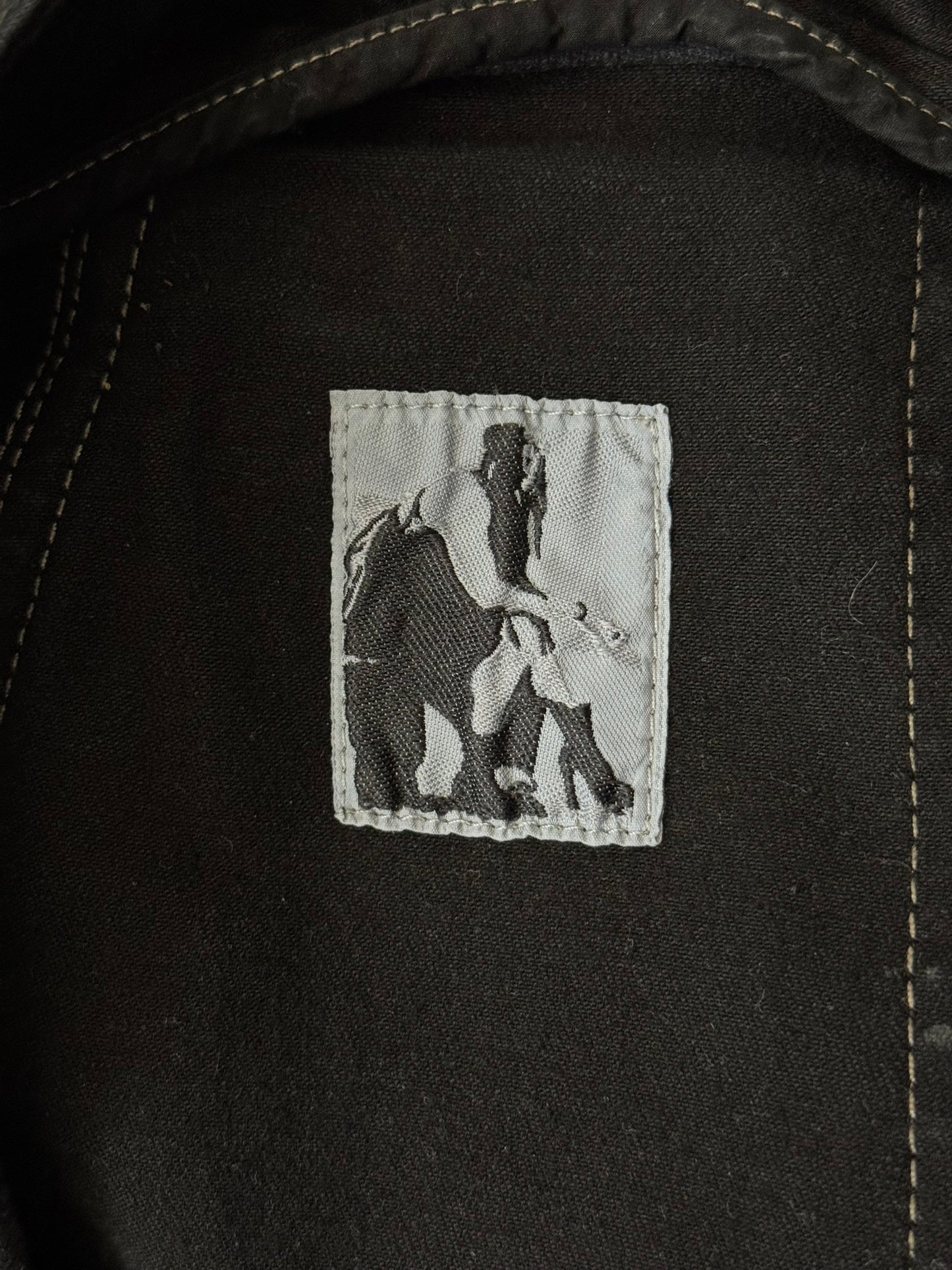 SS23 Rick Owens DRKSHDW Black Waxed Aircut Jogger Denim Pant