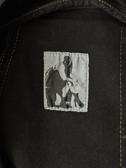 SS23 Rick Owens DRKSHDW Black Waxed Aircut Jogger Denim Pant