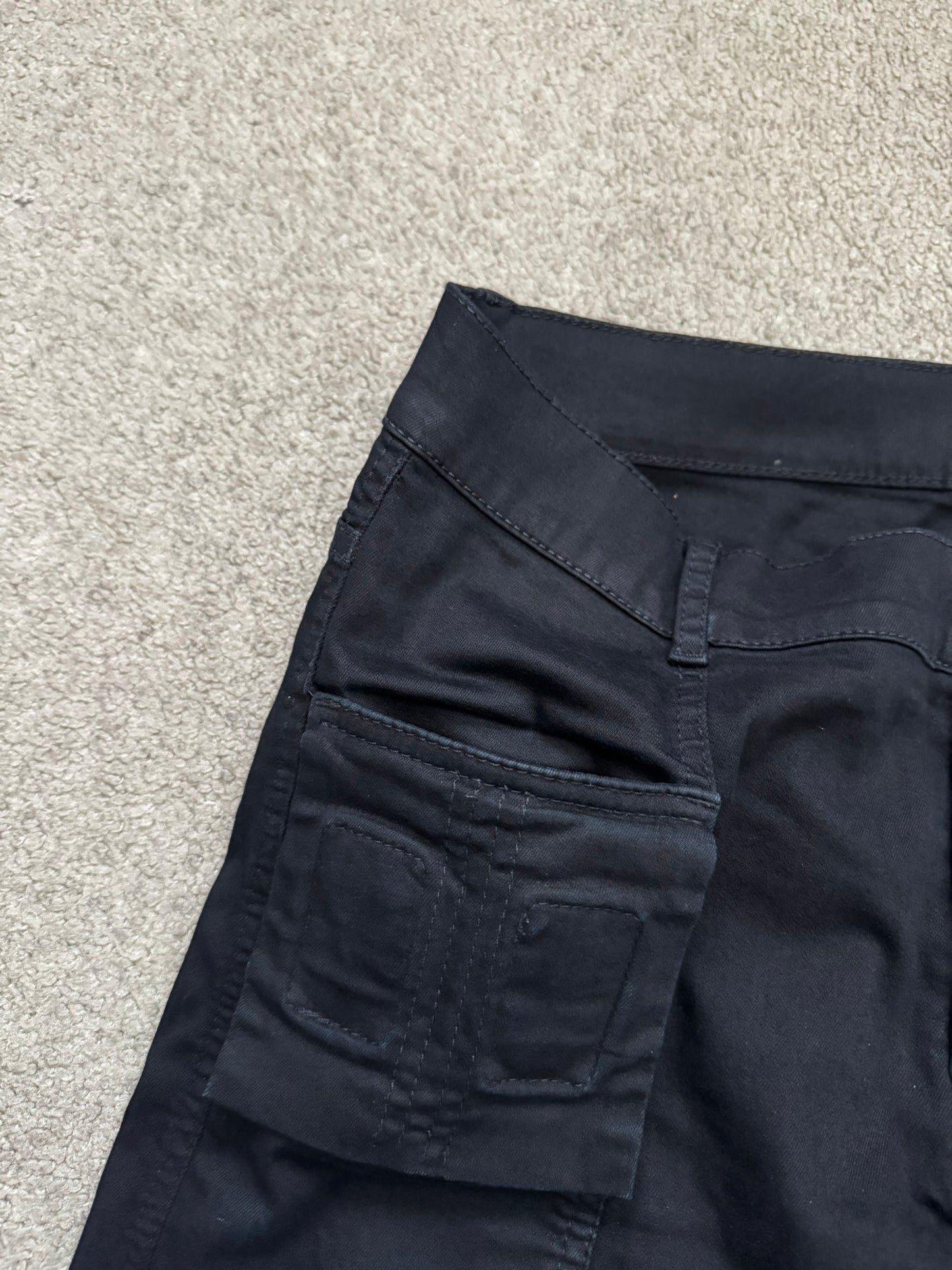 FW14 Rick Owens DRKSHDW Black Memphis Cut Biker Denim Jeans