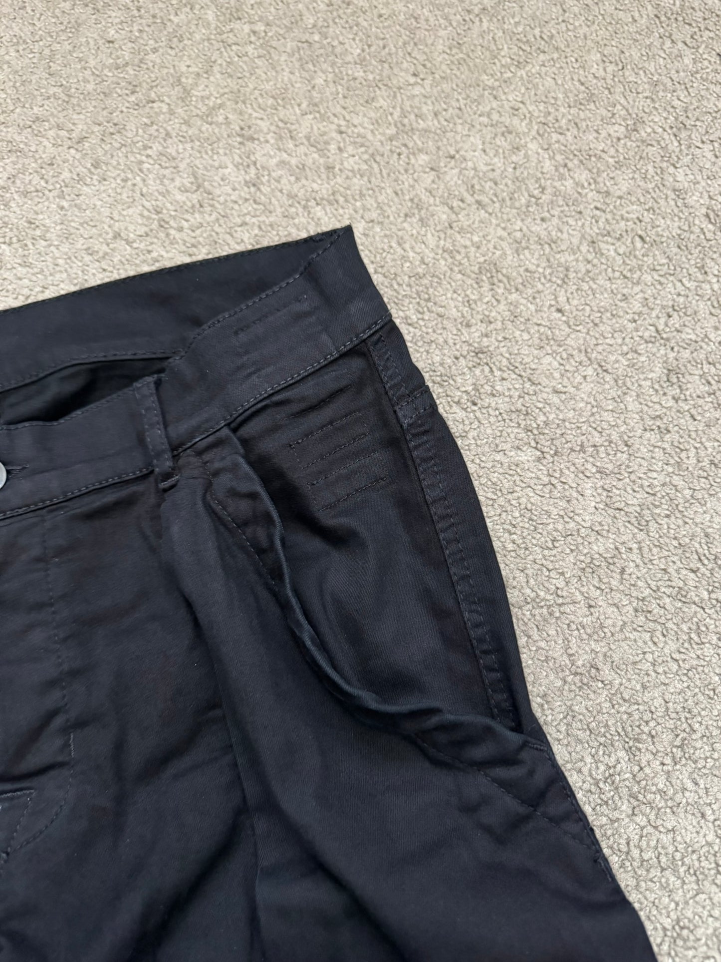 FW14 Rick Owens DRKSHDW Black Memphis Cut Biker Denim Jeans