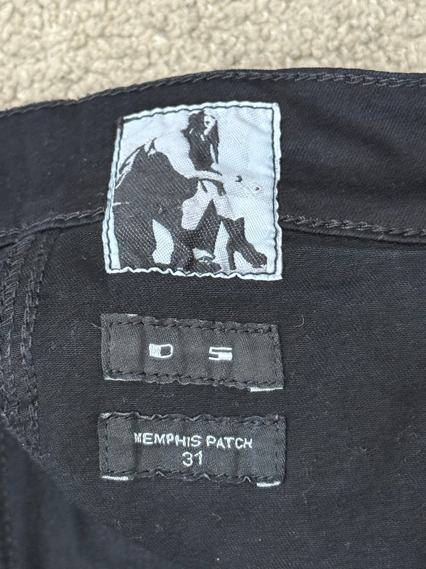 FW14 Rick Owens DRKSHDW Black Memphis Cut Biker Denim Jeans
