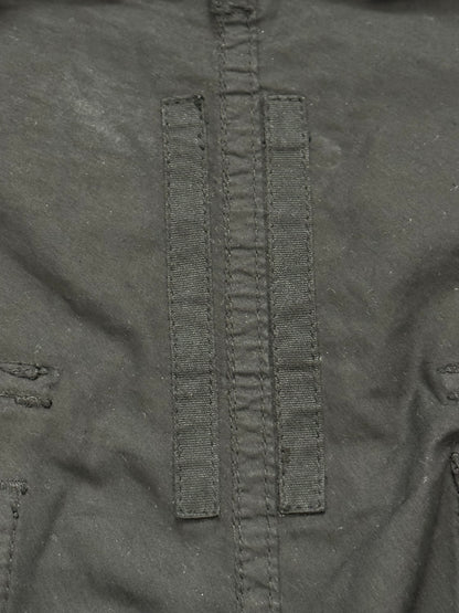 SS15 Rick Owens DRKSHDW Black Waxed Poplin Cargo Pants