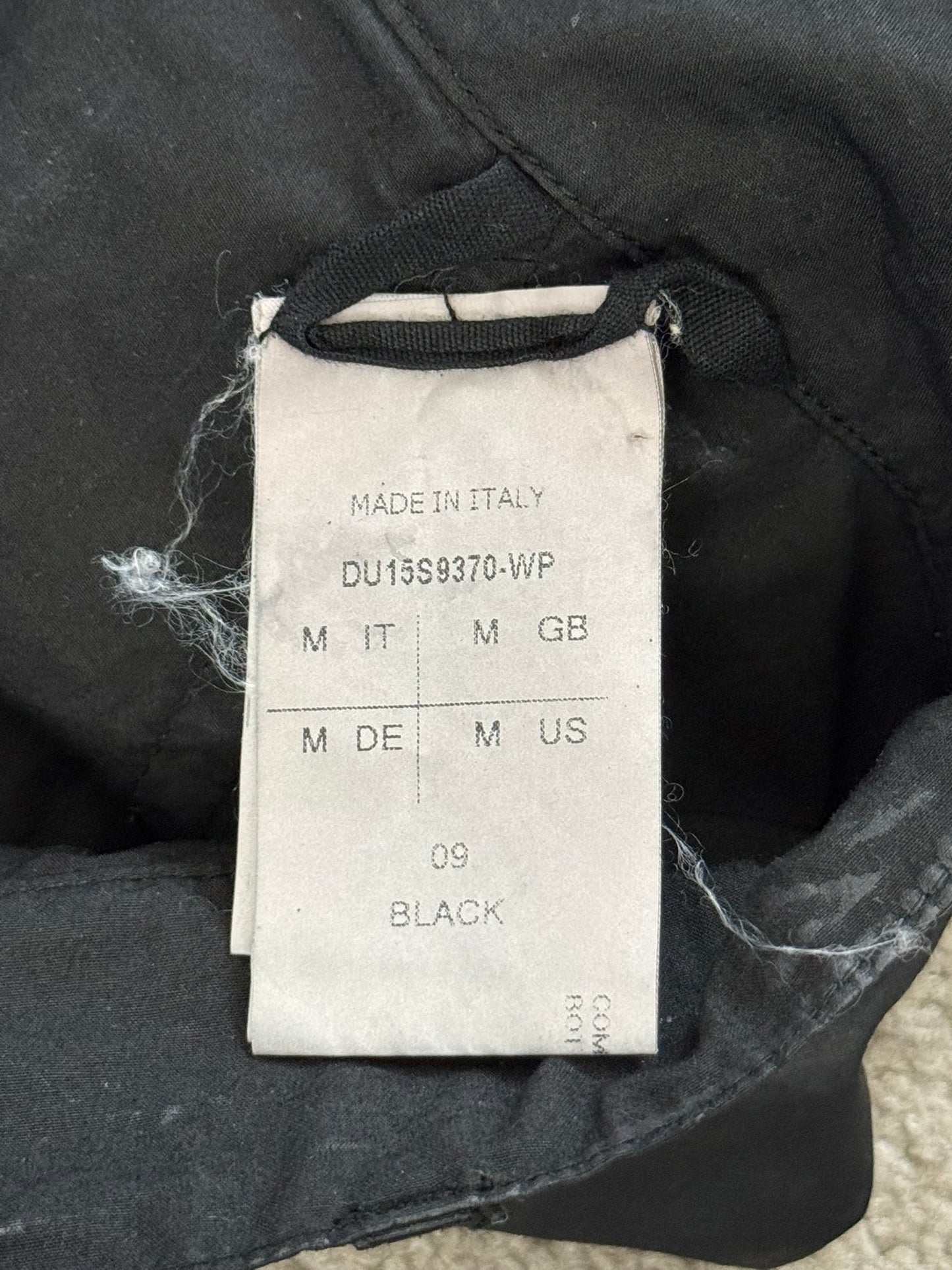 SS15 Rick Owens DRKSHDW Black Waxed Poplin Cargo Pants
