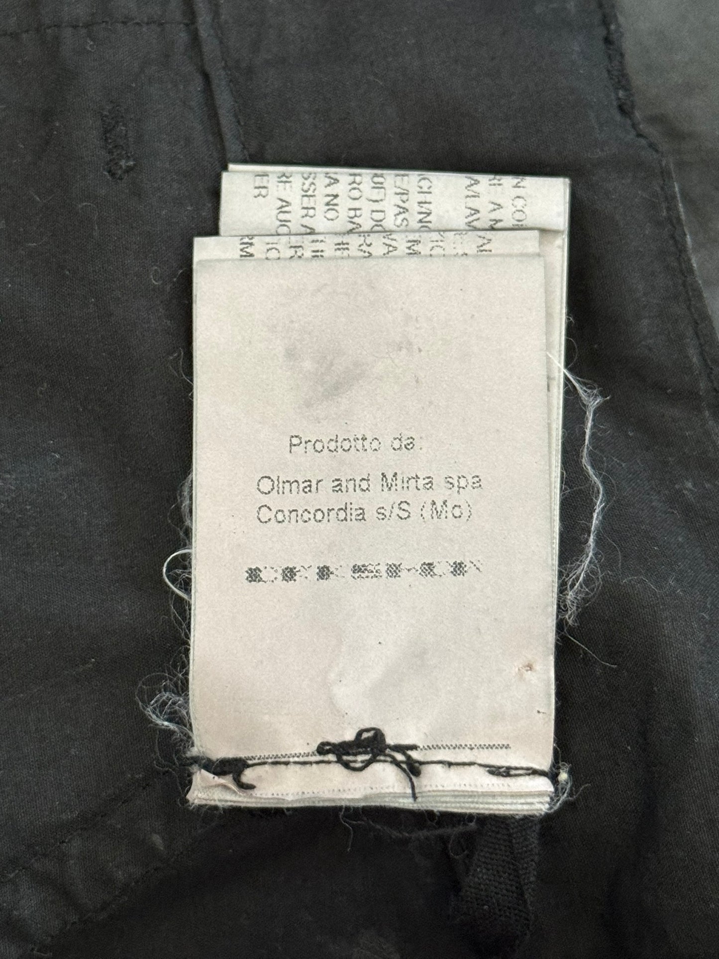 SS15 Rick Owens DRKSHDW Black Waxed Poplin Cargo Pants