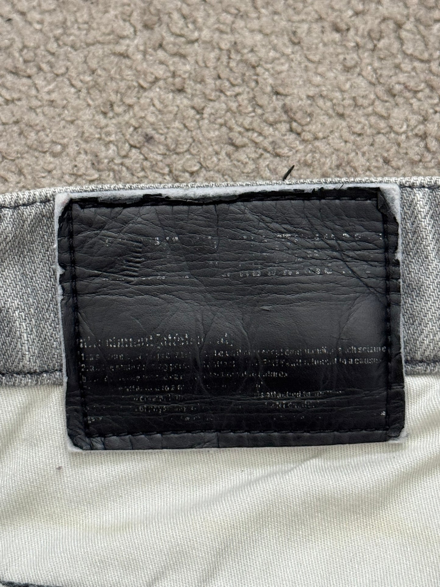 Kazuyuki Kumagai Attachment Repaired Grey Denim Jeans
