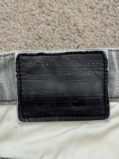 Kazuyuki Kumagai Attachment Repaired Grey Denim Jeans