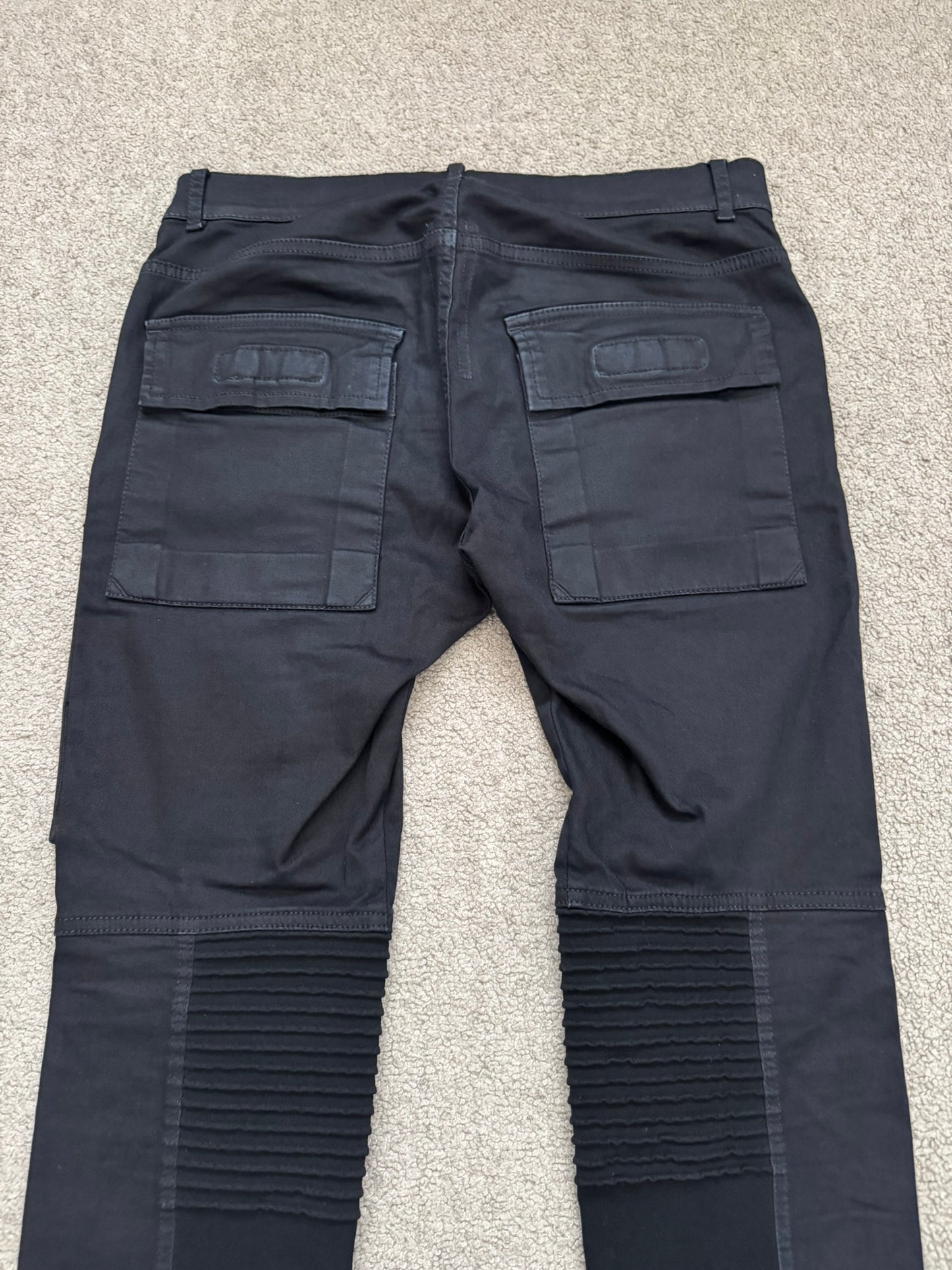 FW14 Rick Owens DRKSHDW Black Memphis Cut Biker Denim Jeans