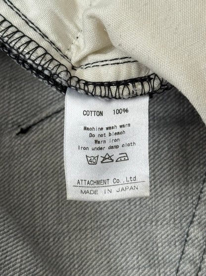 Kazuyuki Kumagai Attachment Repaired Grey Denim Jeans
