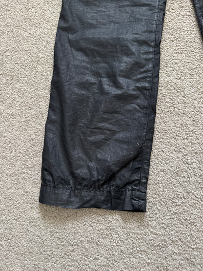 SS15 Rick Owens DRKSHDW Black Waxed Poplin Cargo Pants
