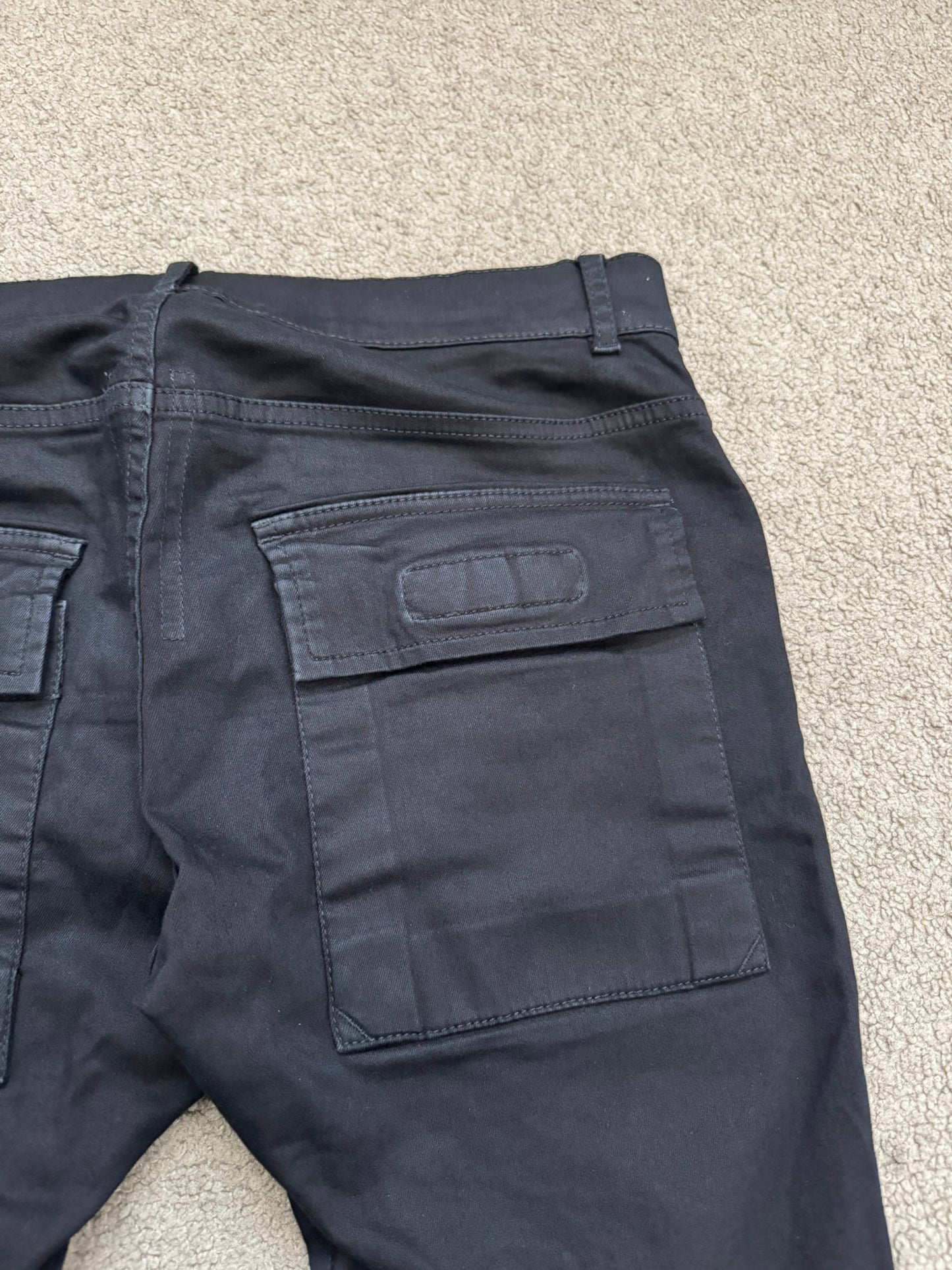 FW14 Rick Owens DRKSHDW Black Memphis Cut Biker Denim Jeans