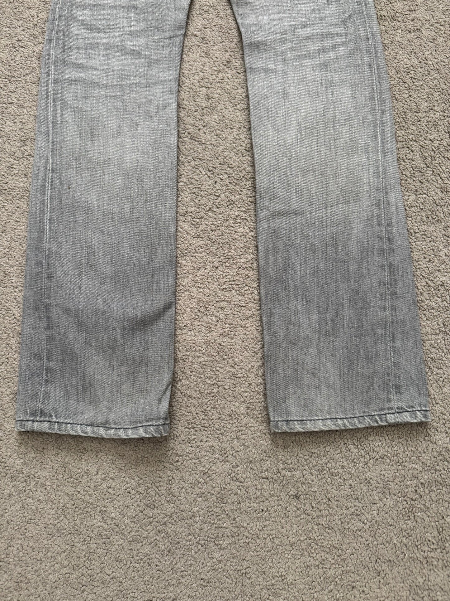 Kazuyuki Kumagai Attachment Repaired Grey Denim Jeans
