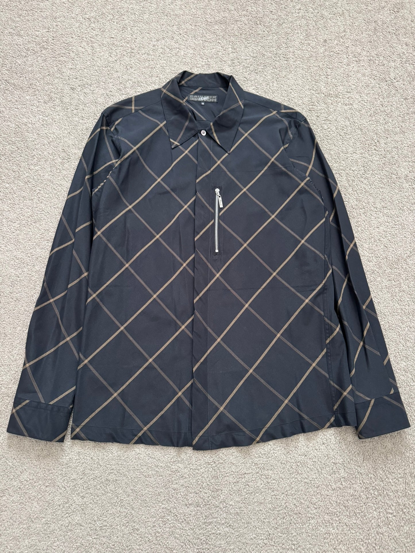 Jean Paul Gaultier Homme Objet Zipper Pocket Diamond Shirt