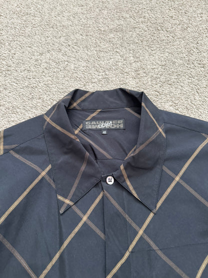 Jean Paul Gaultier Homme Objet Zipper Pocket Diamond Shirt