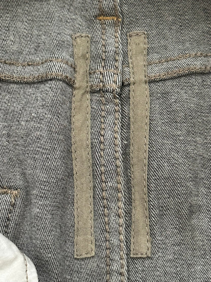 FW21 Rick Owens DRKSHDW Black Foil Waxed Detroit Denim Jeans