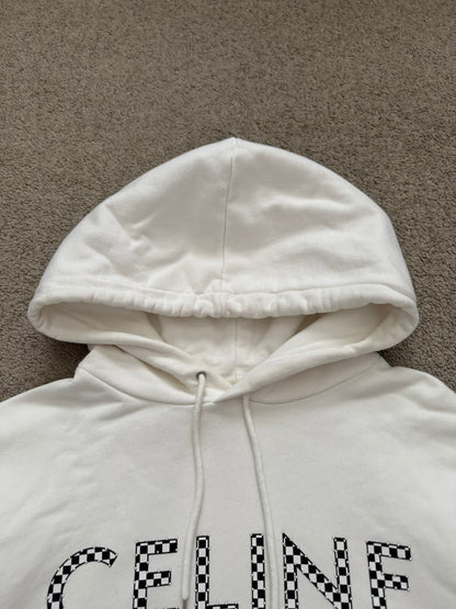 FW21 Celine by Hedi Slimane Studded Checkered Pullover Hoodie