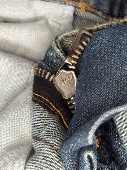SS11 Balmain by Christophe Decarnin Faded Zip Biker Denim Jeans