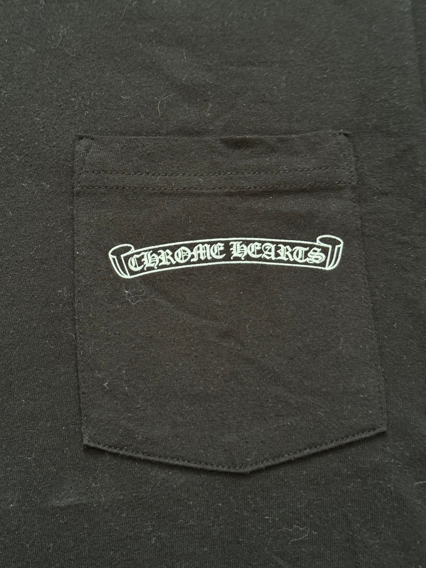 Chrome Hearts Scroll Text Logo Pocket T Shirt
