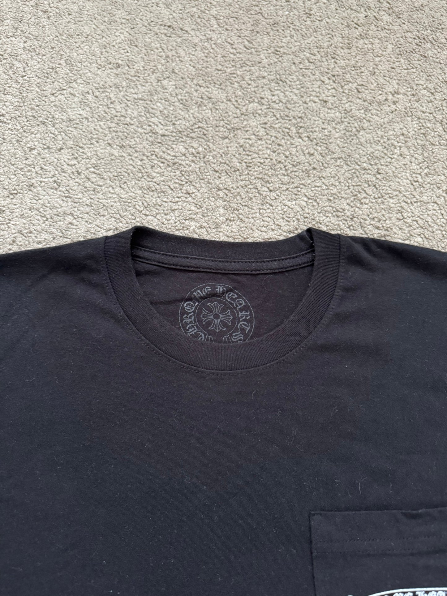 Chrome Hearts Scroll Text Logo Pocket T Shirt