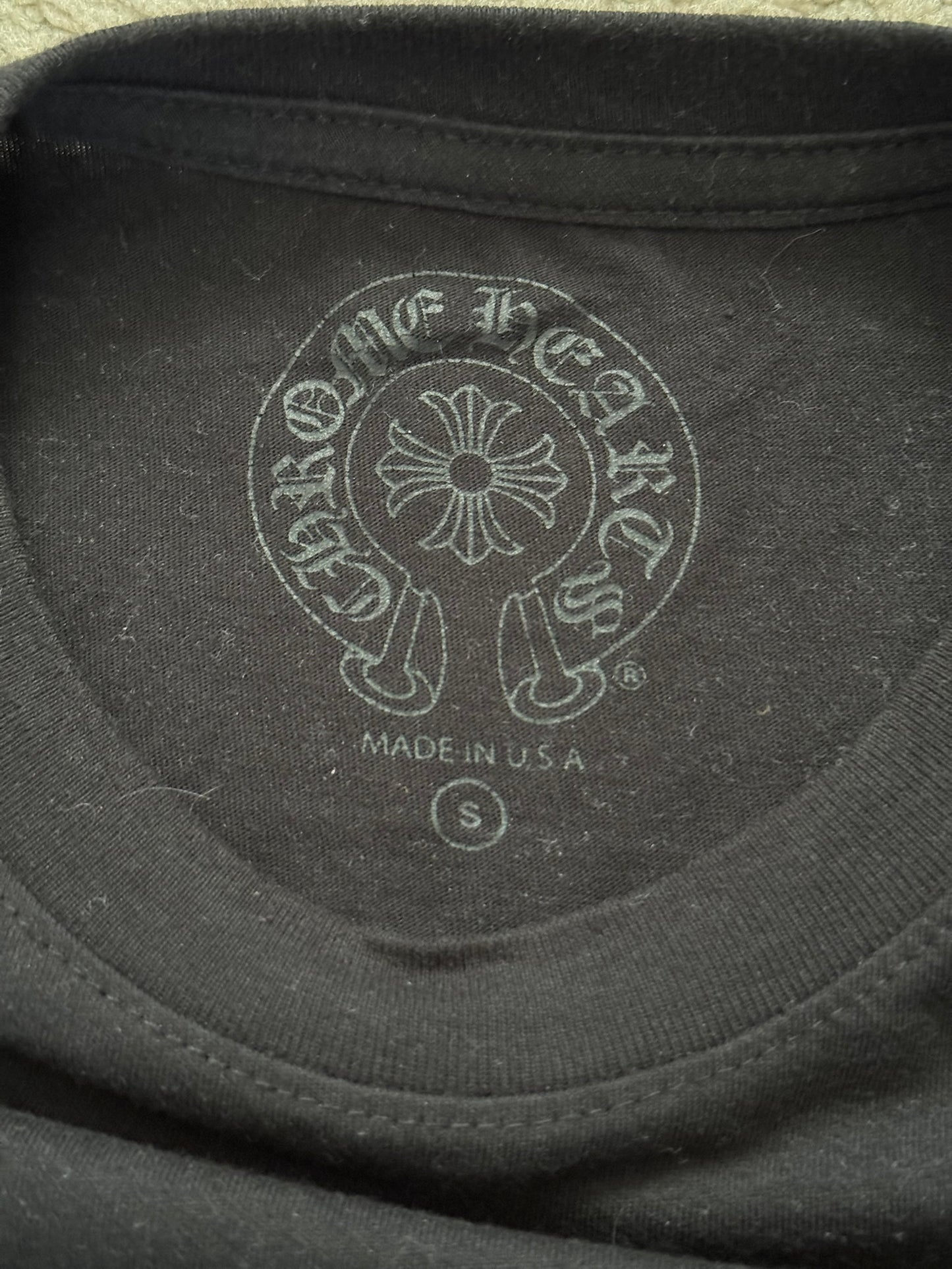 Chrome Hearts Scroll Text Logo Pocket T Shirt