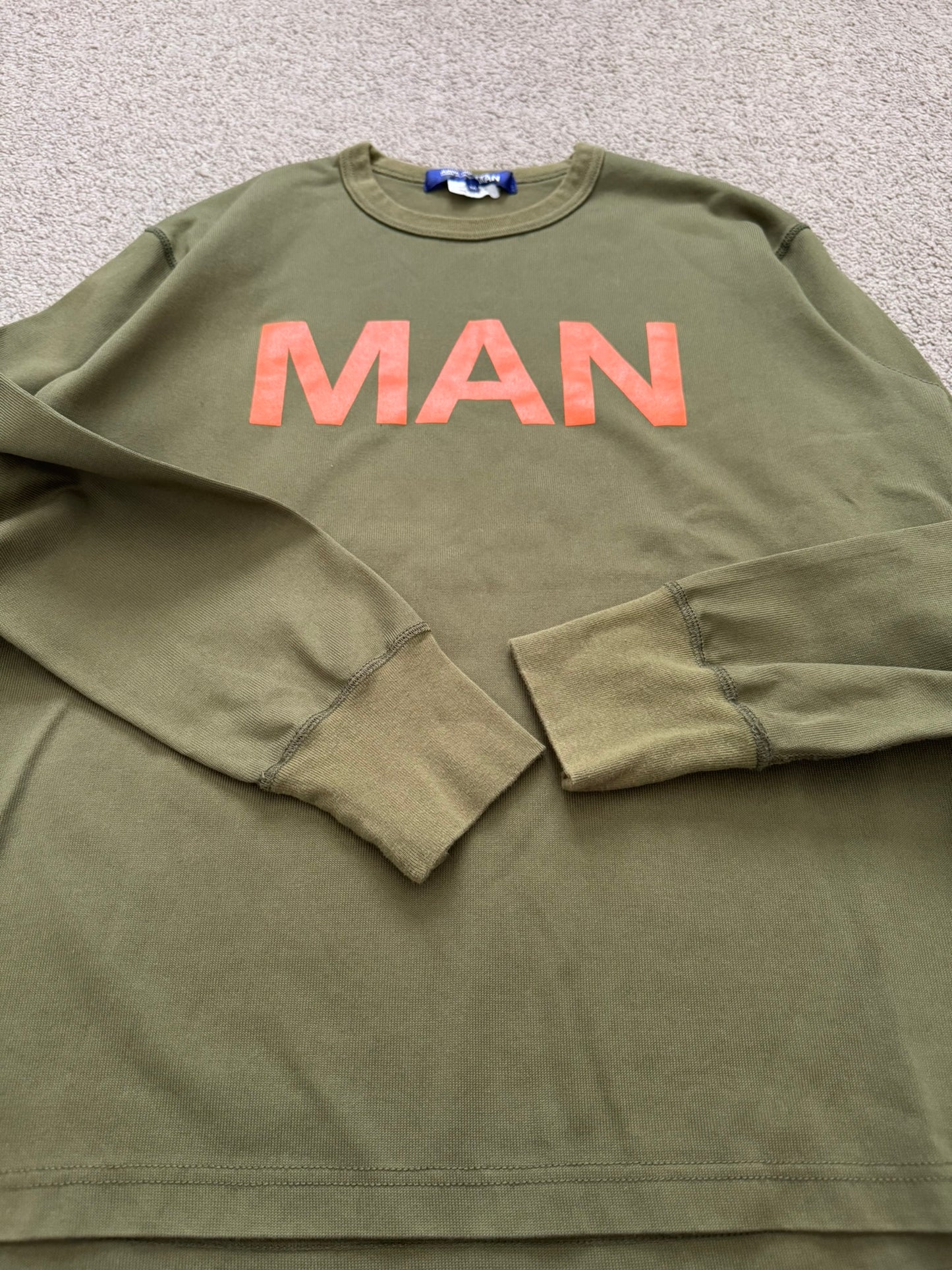 SS19 Junya Watanabe "MAN" Logo Crewneck Sweatshirt