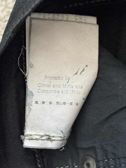 SS15 Rick Owens DRKSHDW Black Waxed Torrence Cut Denim Jeans