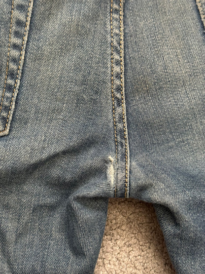 SS11 Balmain by Christophe Decarnin Faded Zip Biker Denim Jeans