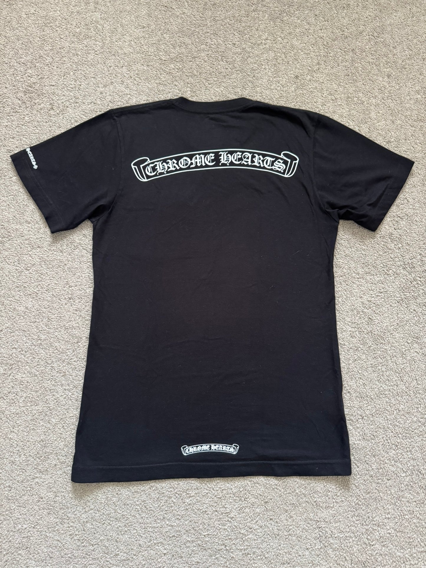 Chrome Hearts Scroll Text Logo Pocket T Shirt