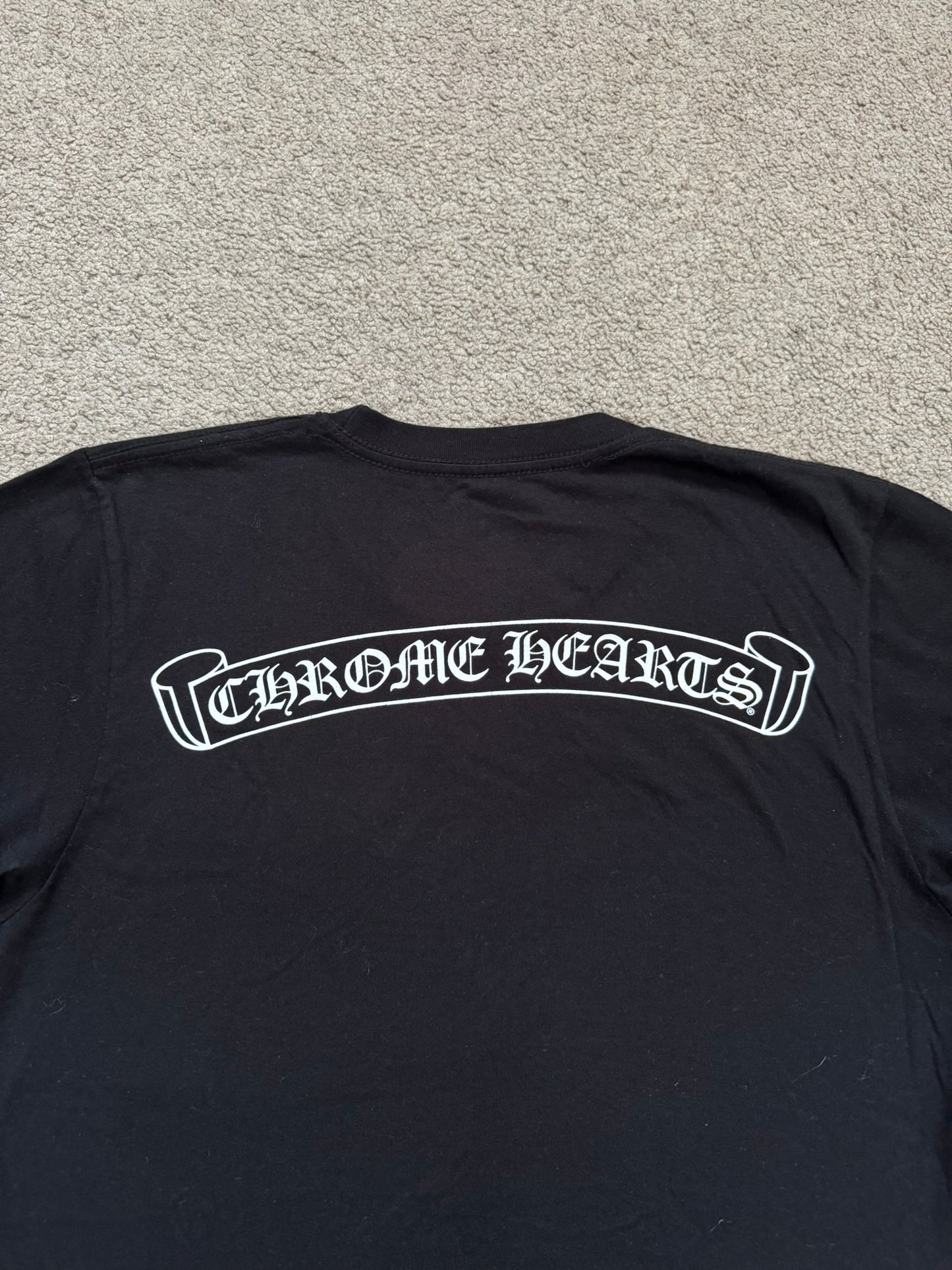 Chrome Hearts Scroll Text Logo Pocket T Shirt