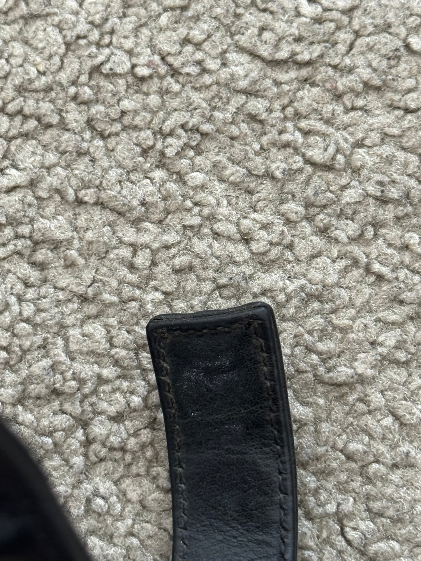 Chrome Hearts 3 Silver Star Snap Button Black Leather Bracelet