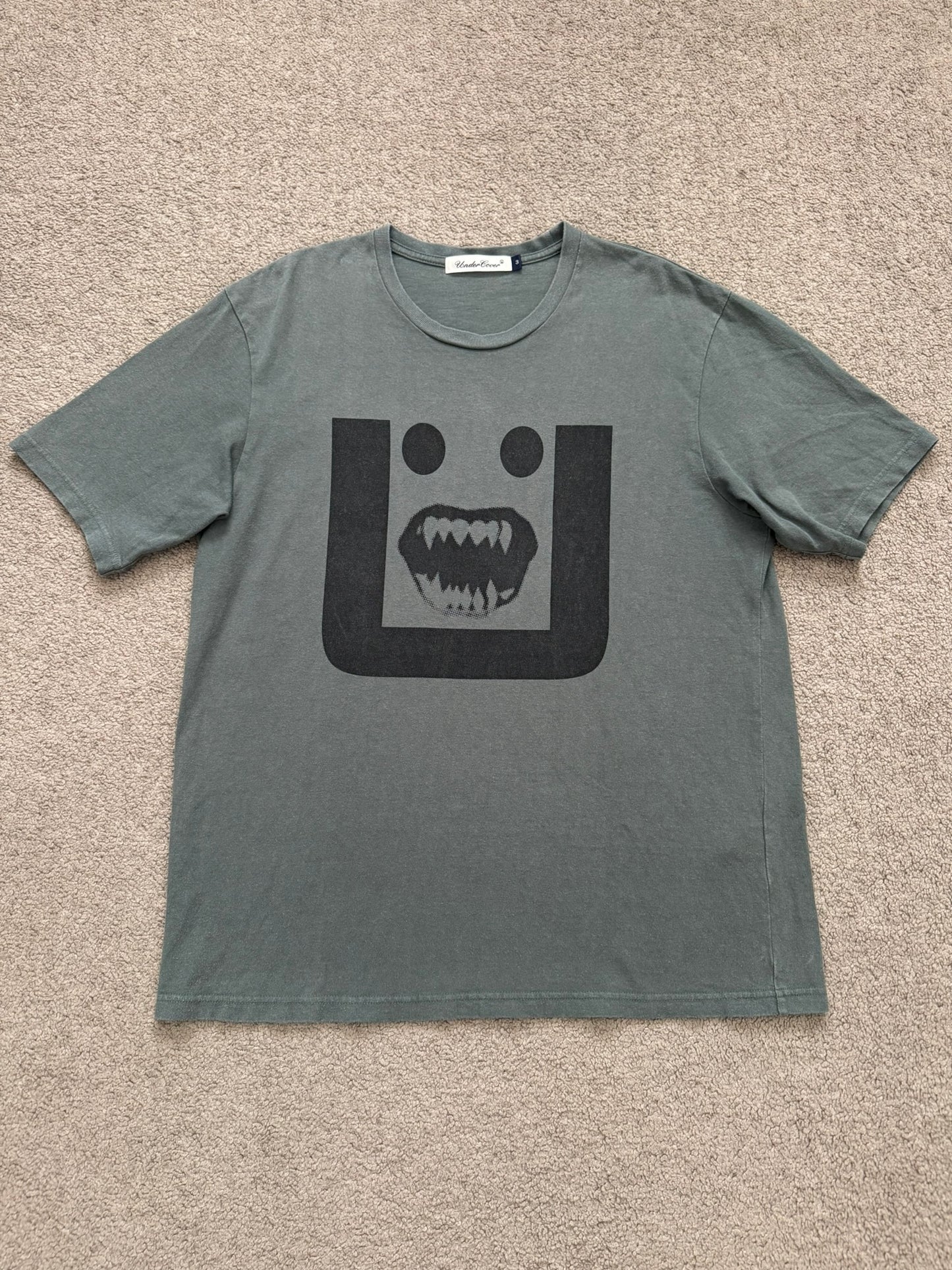 SS17 Undercover Vampire Fang Face Logo Graphic T Shirt