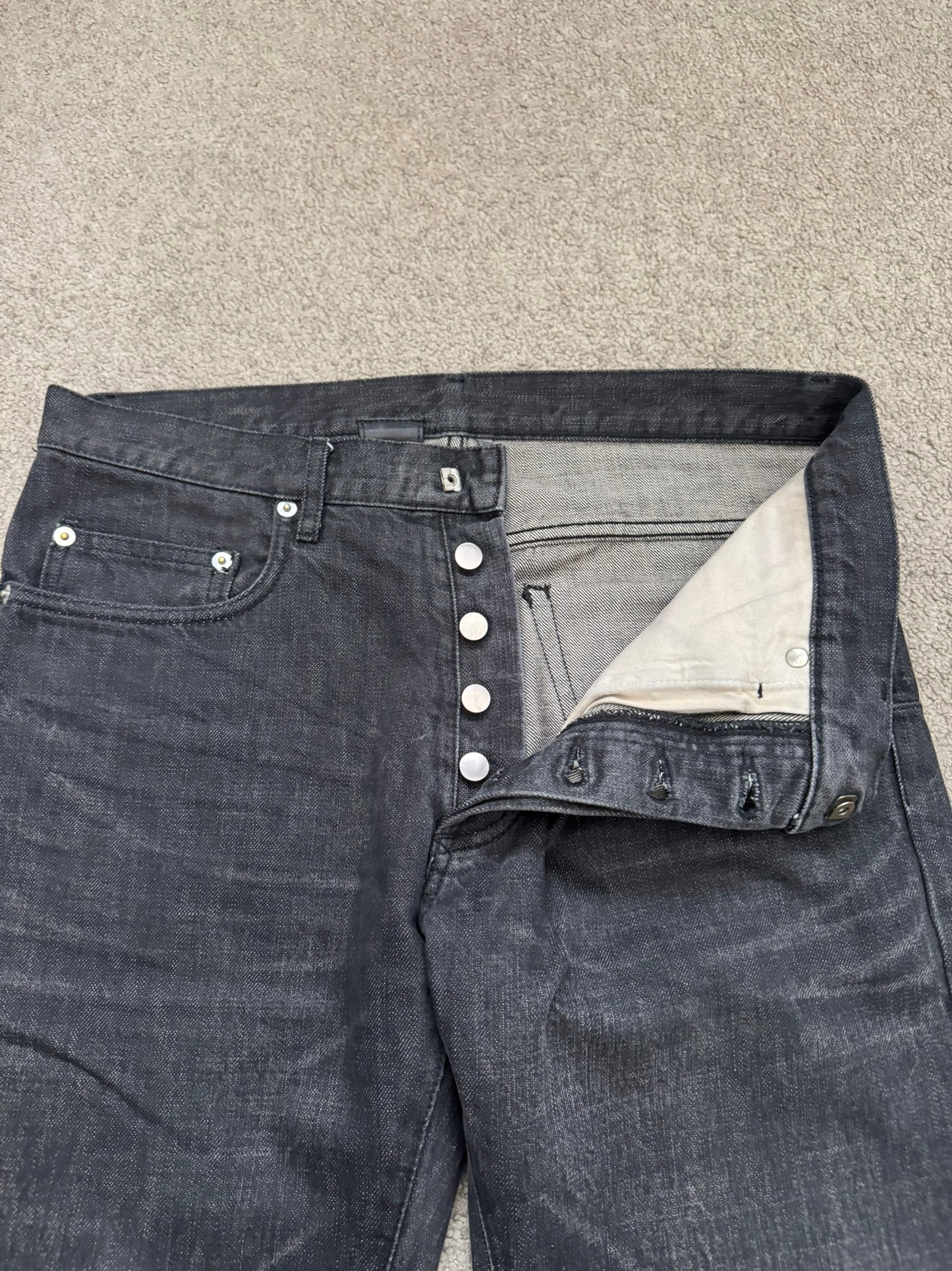 Dior Homme by Hedi Slimane MIJ Black Clawmark Denim Jeans