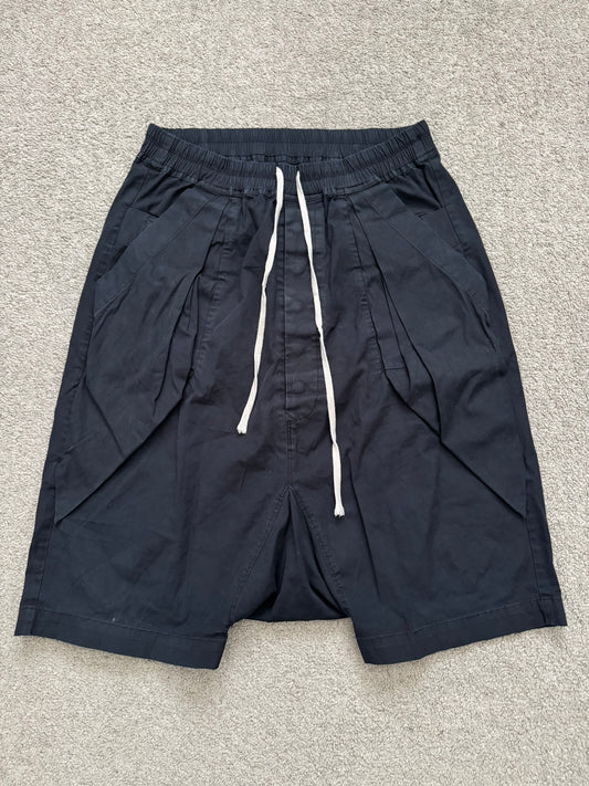 SS15 Rick Owens Mainline "Faun" Black Angel/Lung Pods Shorts