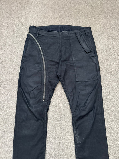 SS14 Rick Owens DRKSHDW "Vicious" Half Layer Waxed Aircut Denim Jeans
