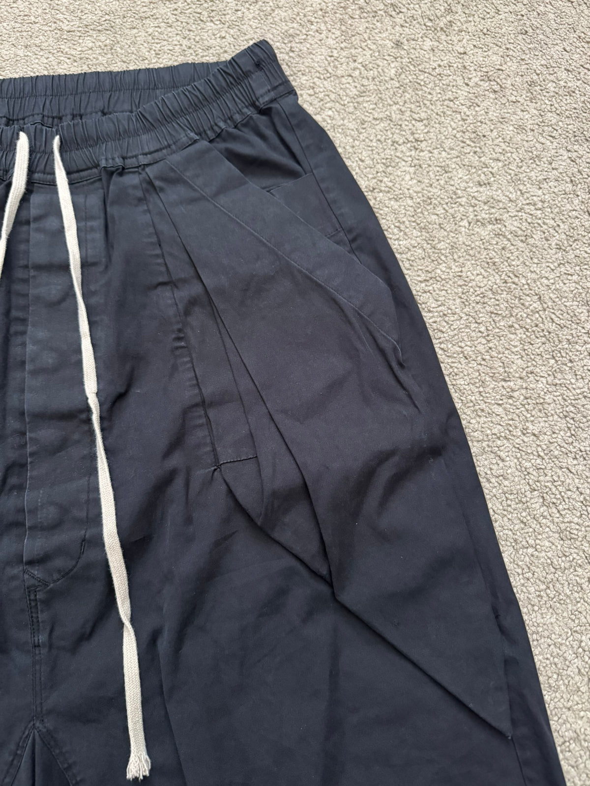 SS15 Rick Owens Mainline "Faun" Black Angel/Lung Pods Shorts