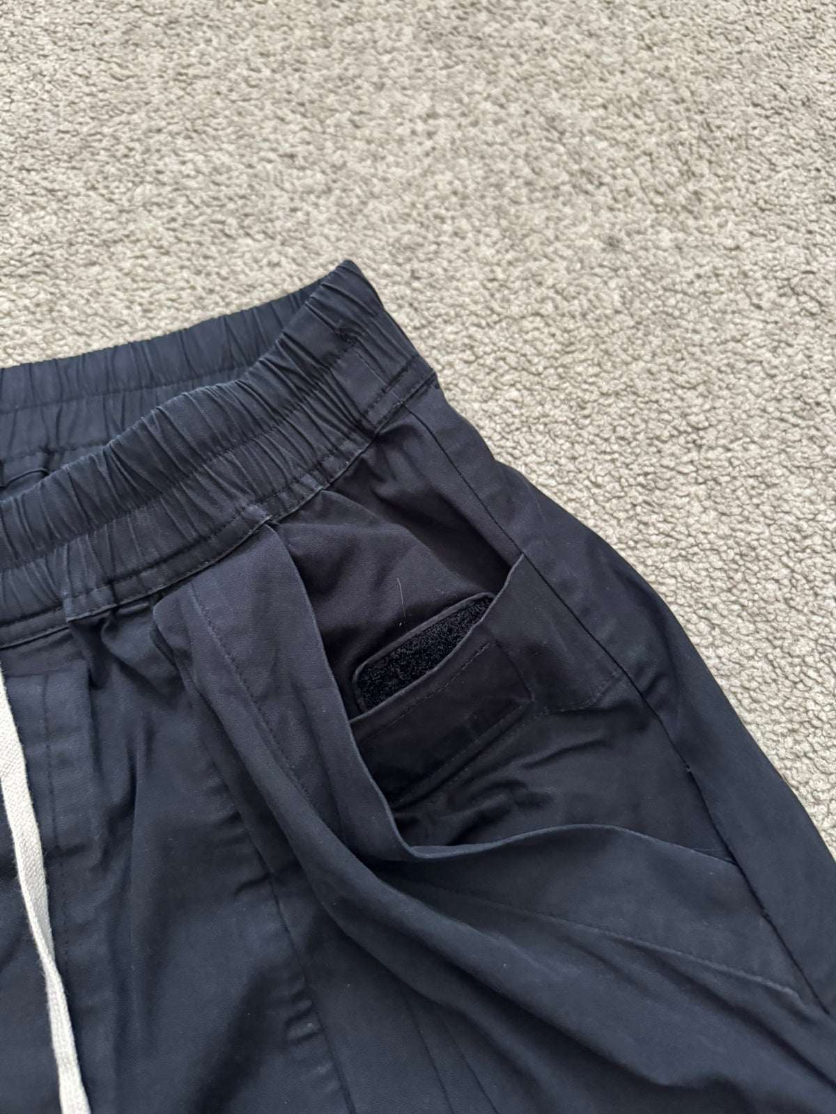 SS15 Rick Owens Mainline "Faun" Black Angel/Lung Pods Shorts