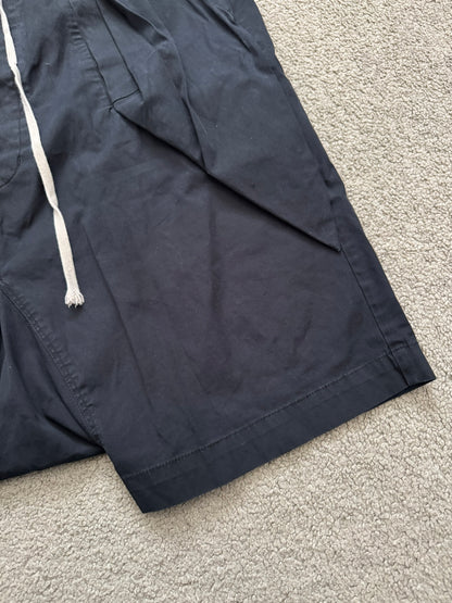 SS15 Rick Owens Mainline "Faun" Black Angel/Lung Pods Shorts