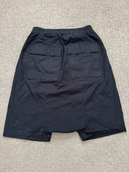 SS15 Rick Owens Mainline "Faun" Black Angel/Lung Pods Shorts