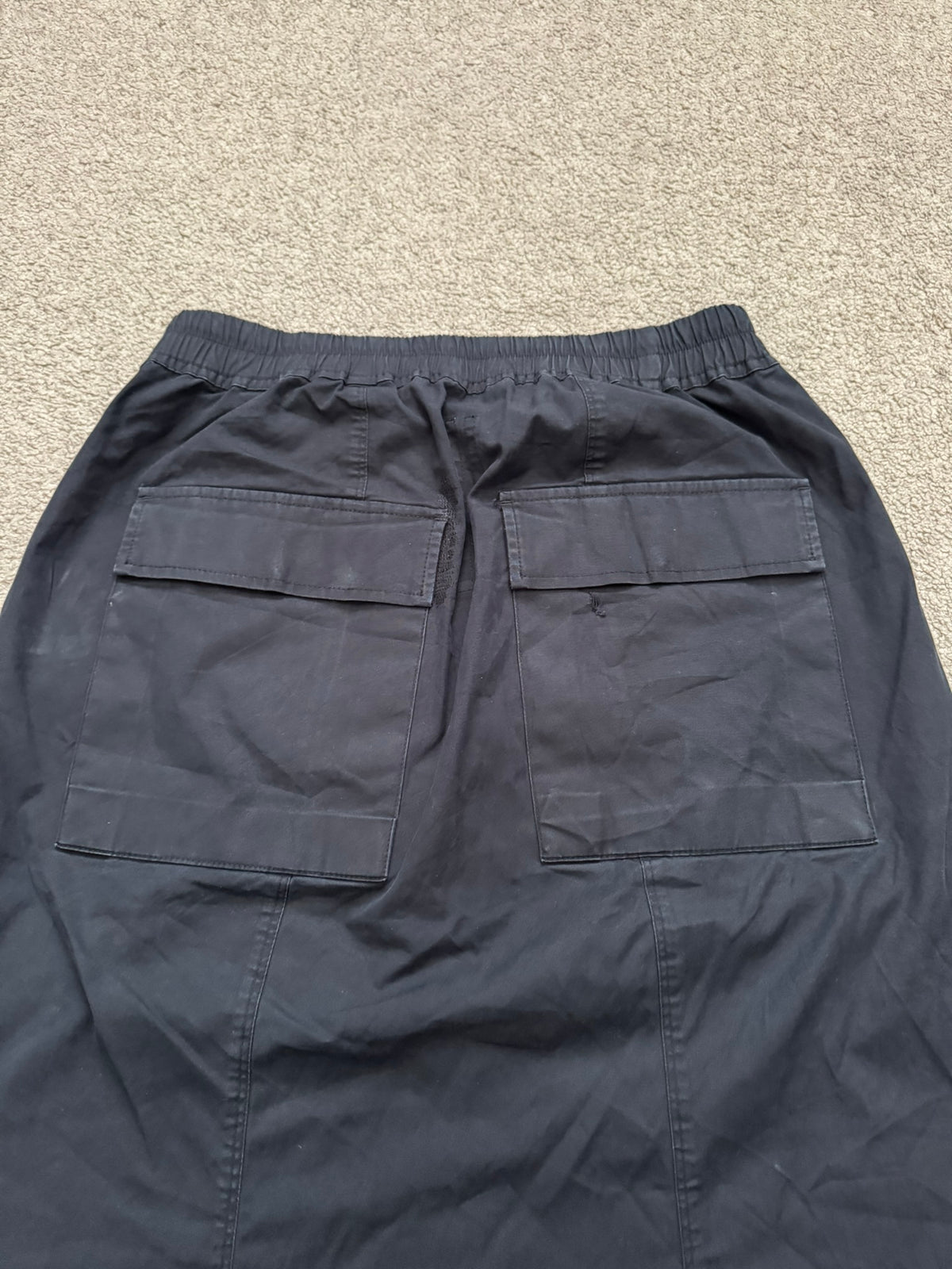 SS15 Rick Owens Mainline "Faun" Black Angel/Lung Pods Shorts