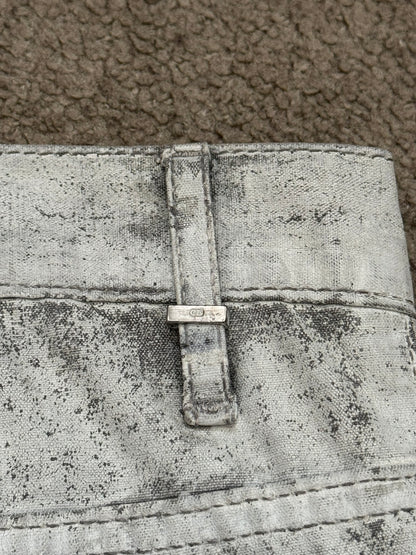 SS10 Dior Homme by Kris Van Assche White Painted Denim Jeans