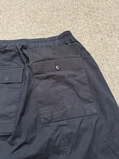 SS15 Rick Owens Mainline "Faun" Black Angel/Lung Pods Shorts