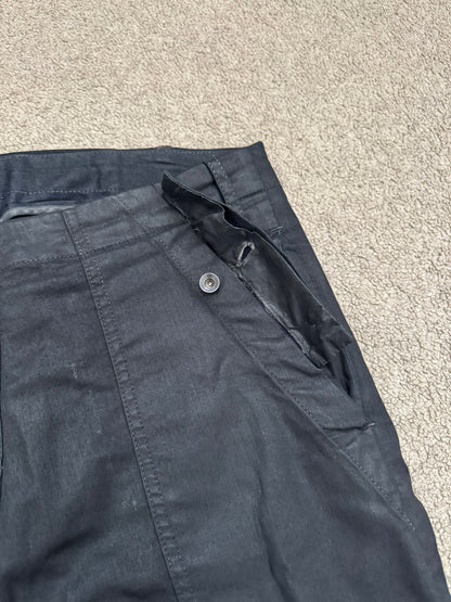 SS14 Rick Owens DRKSHDW "Vicious" Half Layer Waxed Aircut Denim Jeans