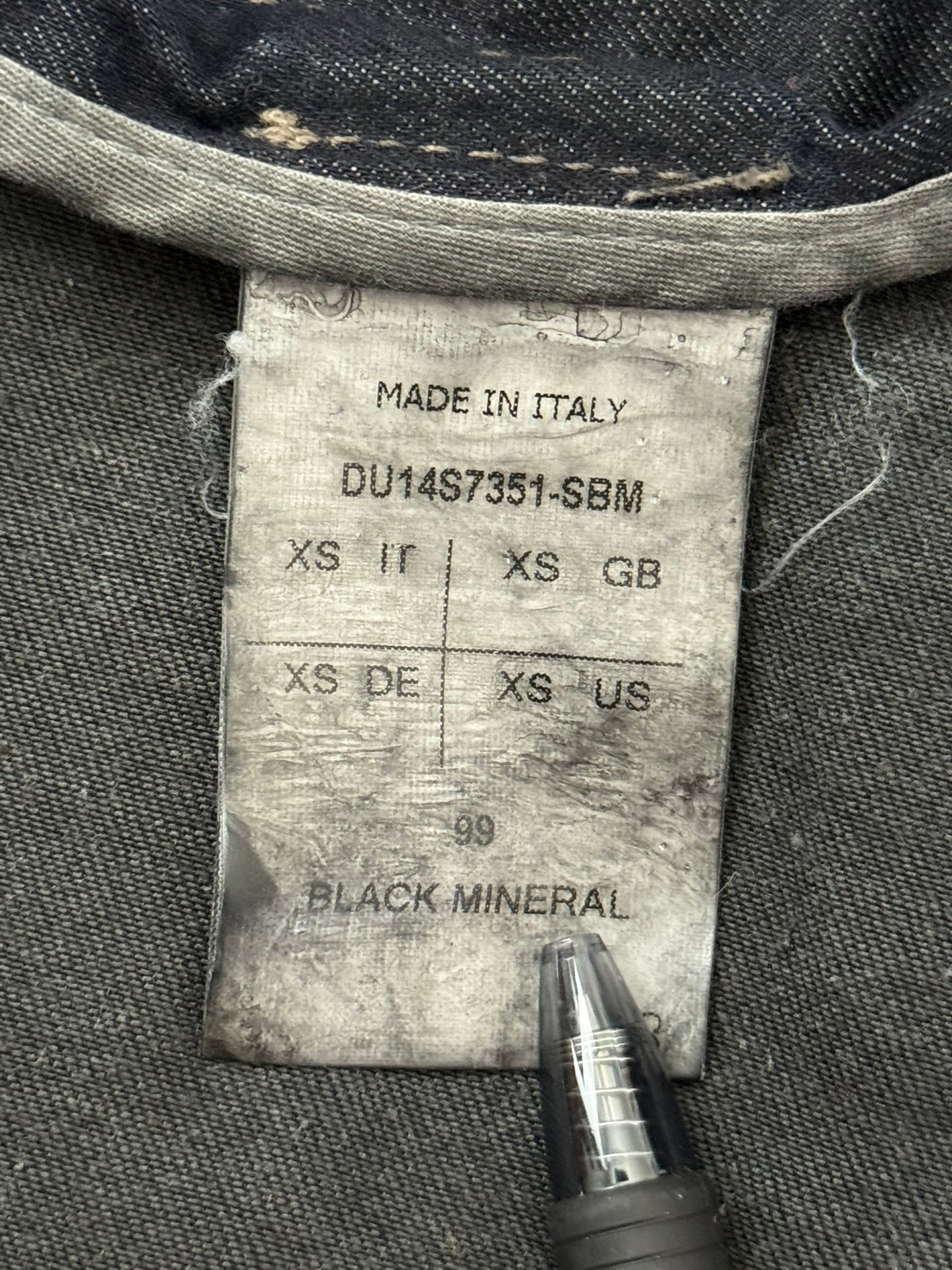 SS14 Rick Owens DRKSHDW "Vicious" Half Layer Waxed Aircut Denim Jeans