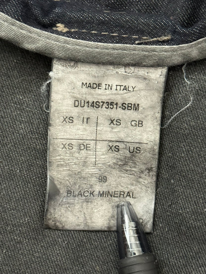 SS14 Rick Owens DRKSHDW "Vicious" Half Layer Waxed Aircut Denim Jeans